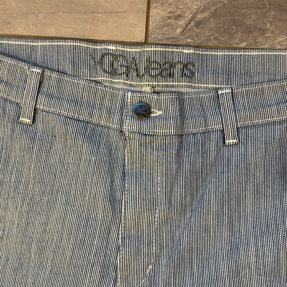 New Yoga Jeans Striped Cropped Pants - Picture 3 of 4